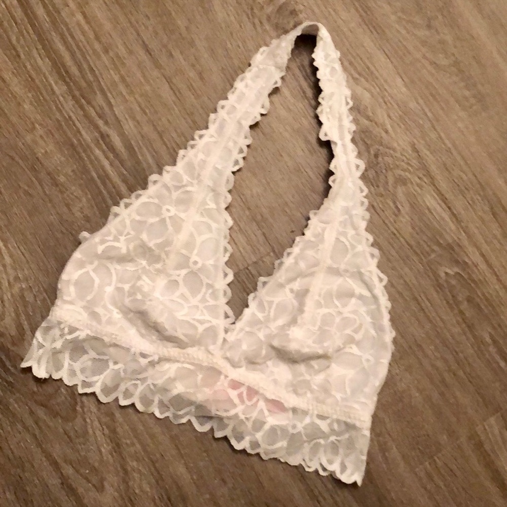 Lacey white halter bralette - Never worn